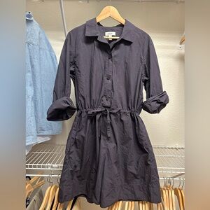 COS Oversized Wide Leg Minimalist Romper Jumpsuit - Navy Sz Med